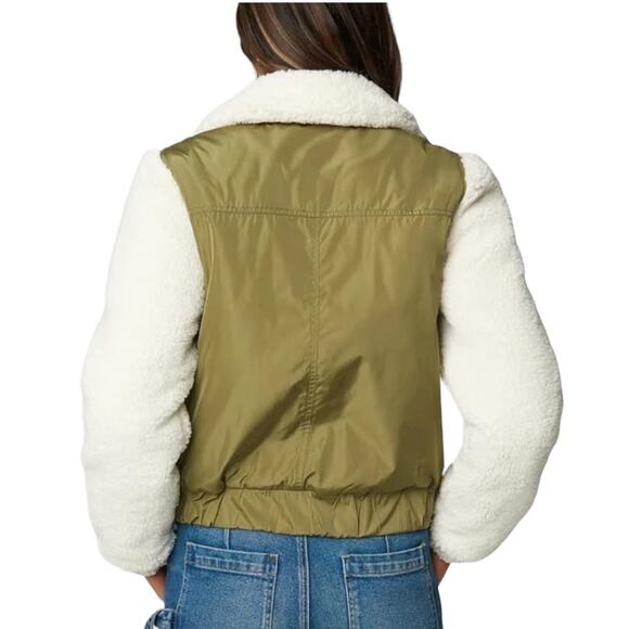 NWT! Blank NYC Take It Easy Faux Sherpa Aviator Jacket - Size XS - Picture 8 of 14